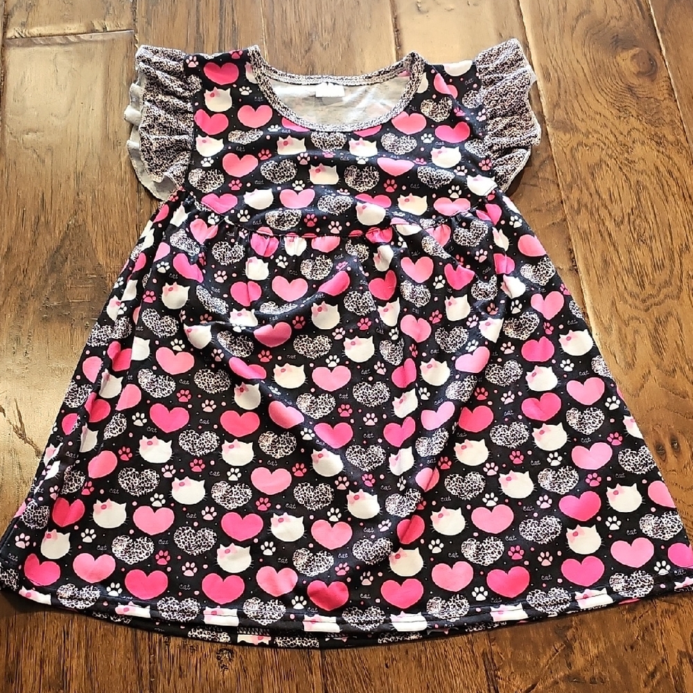 Girls Boutique Flutter Sleeve Dress Size XXL 6/7